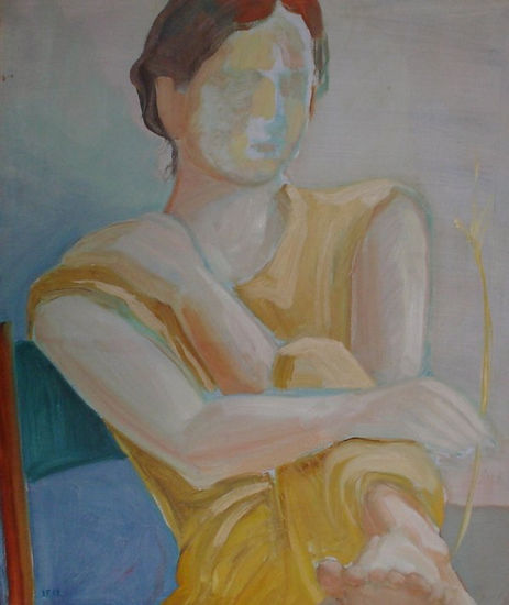 mujer con espiga Oil Canvas Figure Painting