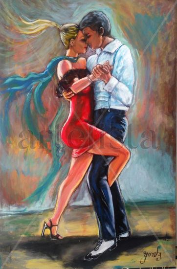 Tango #2 Acrylic Canvas Figure Painting