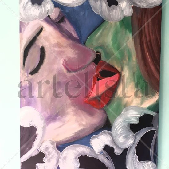 Los amantes #2 Oil Canvas Figure Painting