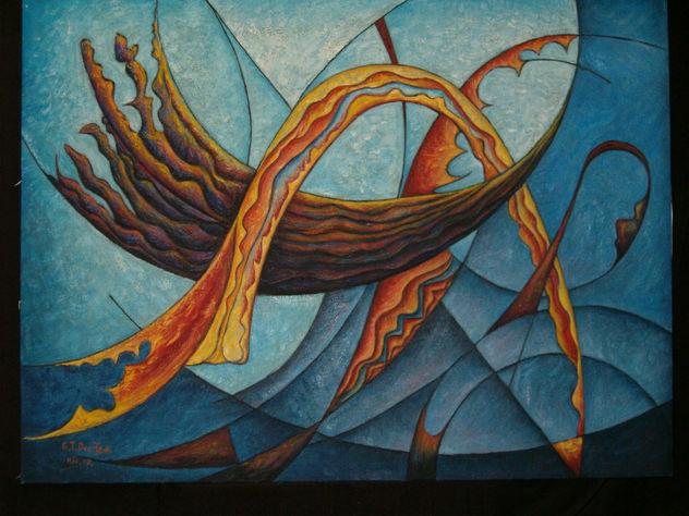 “FORMAS XIV” ÓLEO SOBRE TELA .75 x 1.00 mts