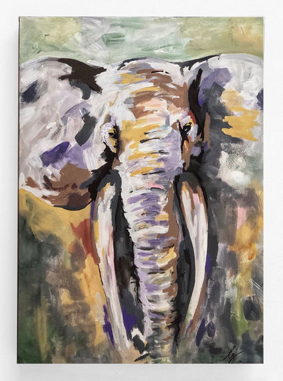 Elephant Acrylic Canvas Animals