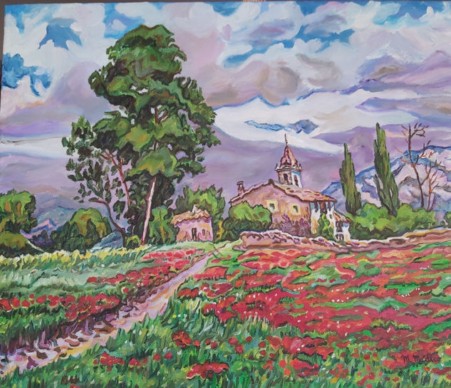 Paisaje rural Primavera (Países Bajos) Oil Textile Landscaping