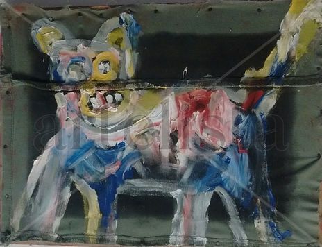 Gato en óleo