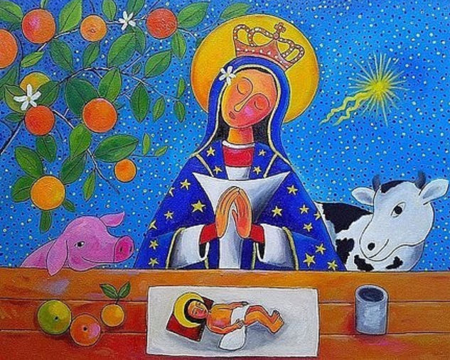 Virgen de la Altagracia Acrílico Lienzo Figura