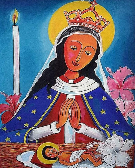 Virgen de la Altagracia Acrílico Lienzo Figura