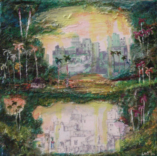 La Habana Mixed media Panel Landscaping