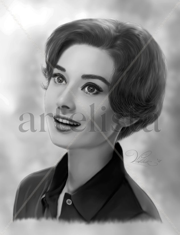 Retrato de Audrey Hepburn
