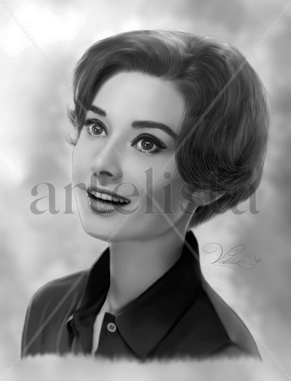 Retrato de Audrey Hepburn 