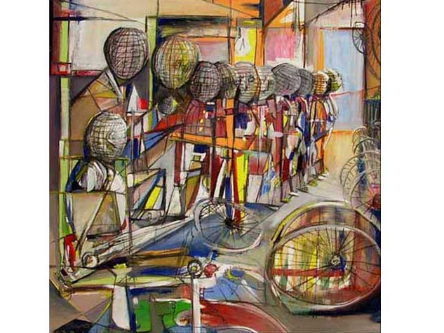 "TALLER DE BICICLETAS" Oil Textile Others