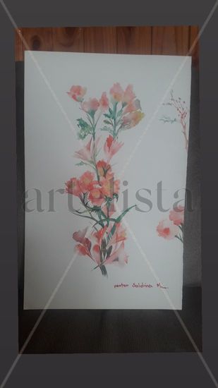 Tulipanes Watercolour Paper Floral Painting