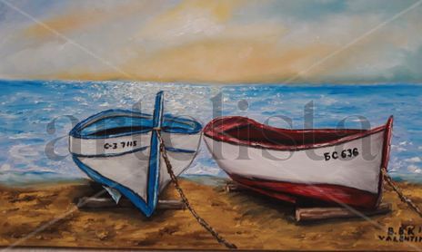 Pintura al óleo mar