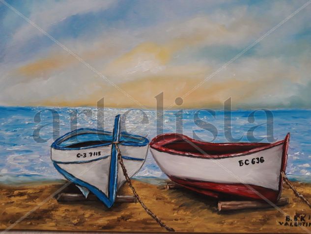 Barcos Oil Canvas Marine Painting