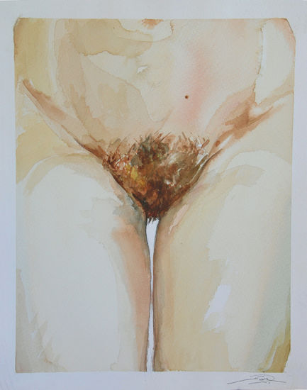 eros1 Watercolour Paper Nude Paintings