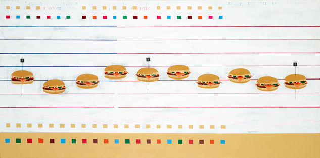 HAMBURGUER TIME Acrylic Canvas Others