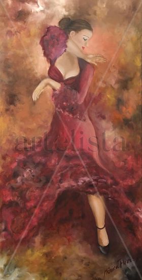 Flamenco Dancer Oil Canvas Figure Painting