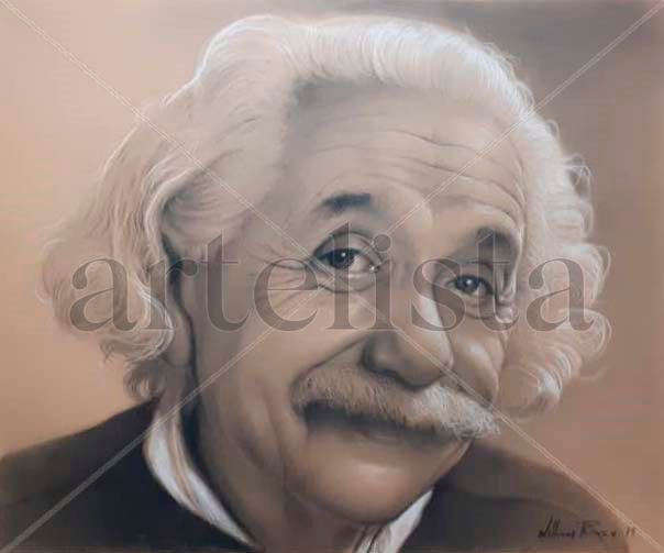 Retrato de ALBERT EINSTEIN Carboncillo