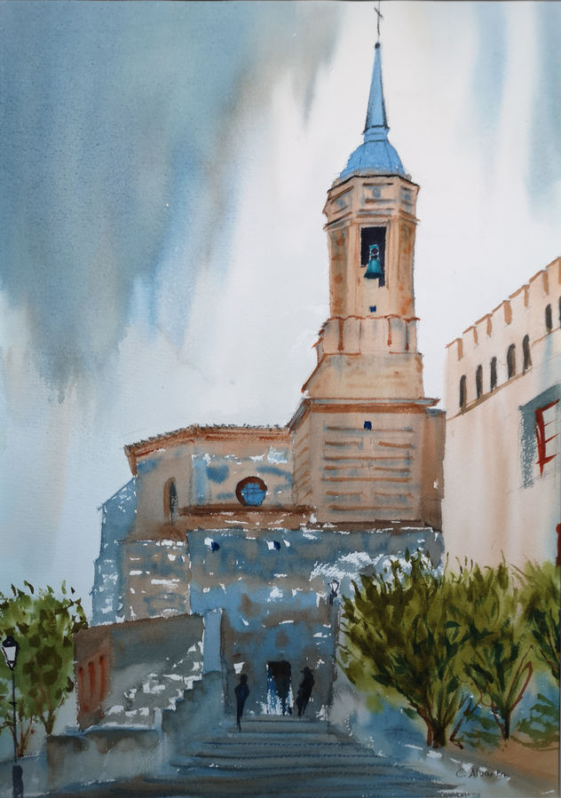 Iglesia y castillo de Calatorao.