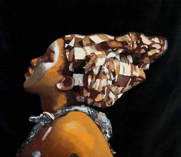 Orgullo tribal Óleo Lienzo Figura