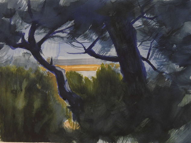 Rincón en El Rompido Watercolour Paper Landscaping