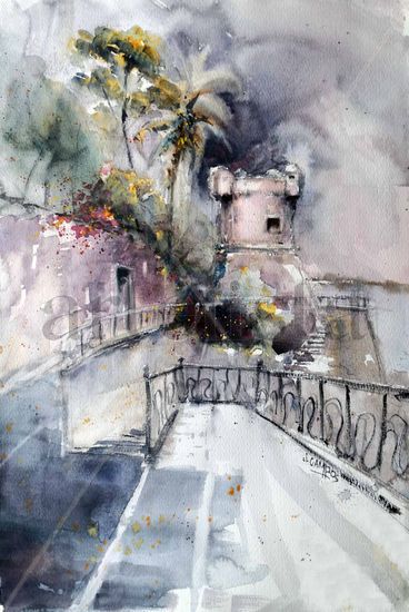 Nervi-Cinque Terre Watercolour Paper Landscaping