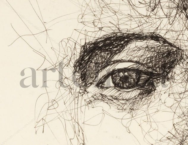 Eye of Marion Cotillard. Rotulador