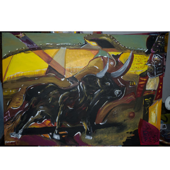 Bulls Acrylic Canvas Animals