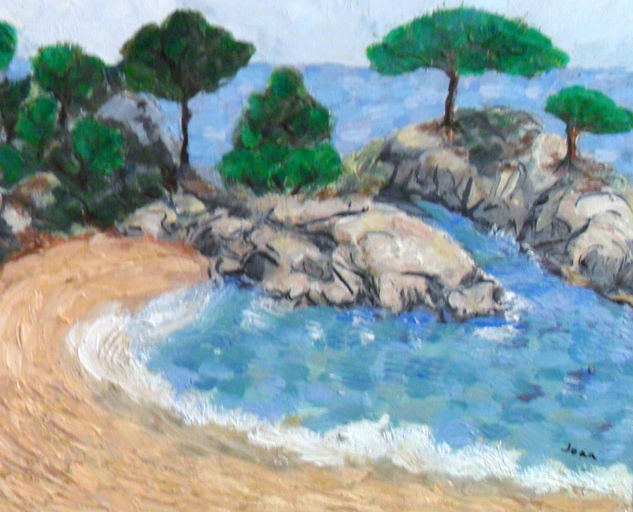 14 Mediterranea 1997 Oil Card Marine Painting