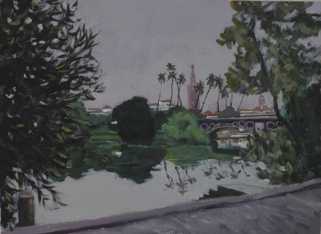 El Guadalquivir por Sevilla Acrylic Paper Landscaping