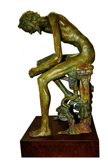 El quijote desnudo Bronce Figurativa