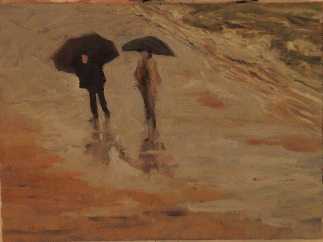 Día de lluvia en la playa