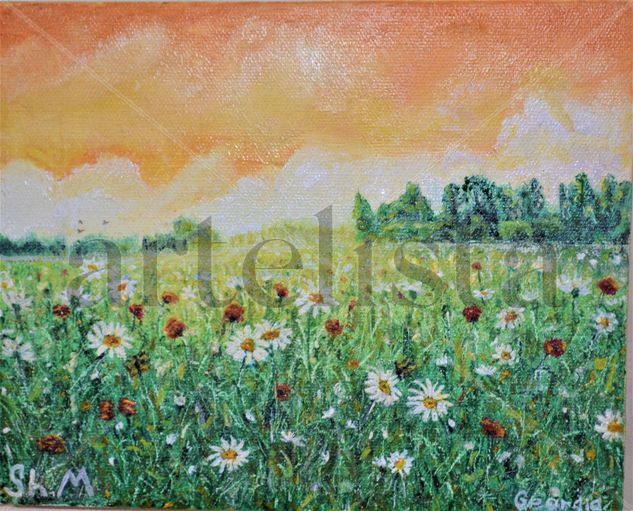 Spring in Georgia Oil Canvas Floral Painting