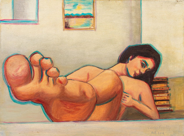 Webcam Girl Oil Canvas Nude Paintings