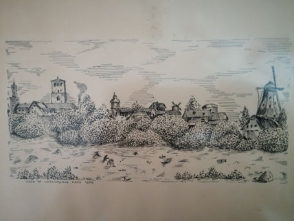 Paisaje con molinos