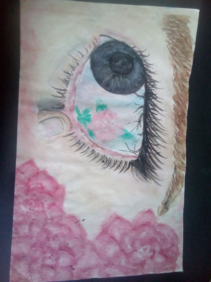 La belleza del ojo Watercolour Card Portrait