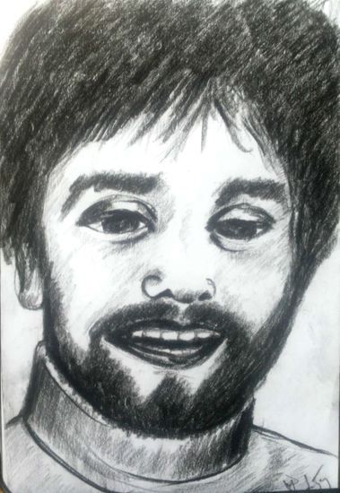 Pedro con barba, año 2019, constitución, chile.. Charcoal