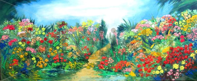 Paisaje Oil Canvas Floral Painting