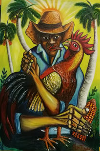 hombre y el Gallo.