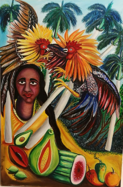Metisa con gallo y...