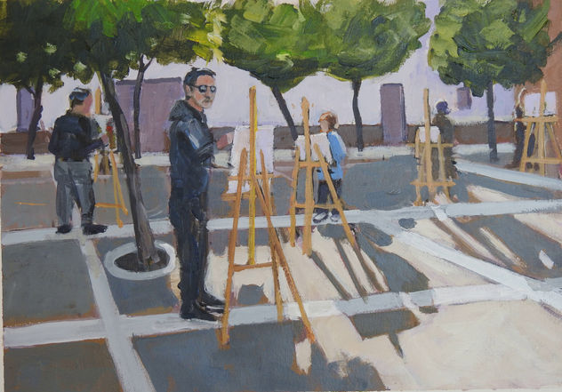 Clase de pintura al aire libre