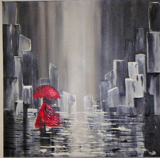 BAJO LA LLUVIA Acrylic Canvas Landscaping