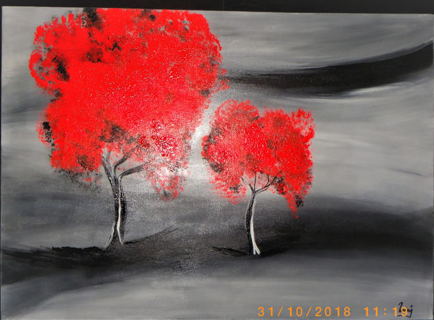 BOSQUE NOCTURNO Acrylic Canvas Landscaping