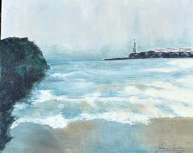 Marina - playa de Biarritz Acrylic Panel Marine Painting