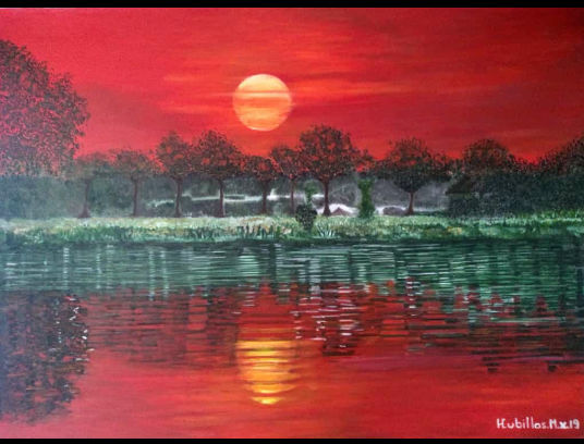 Atardecer 1 Oil Canvas Landscaping