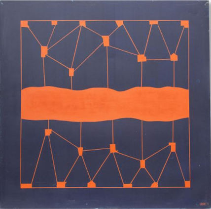 Naranja y azul