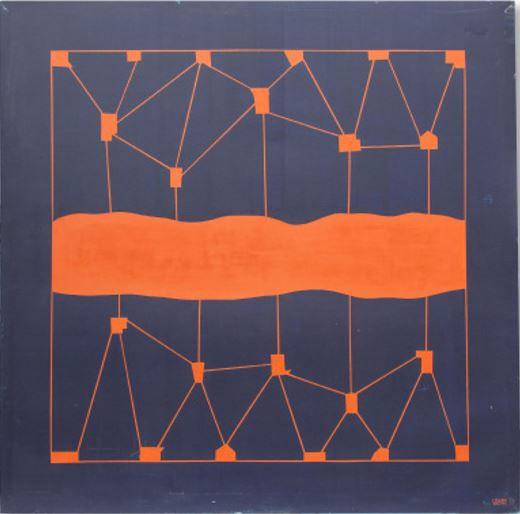 Naranja y azul