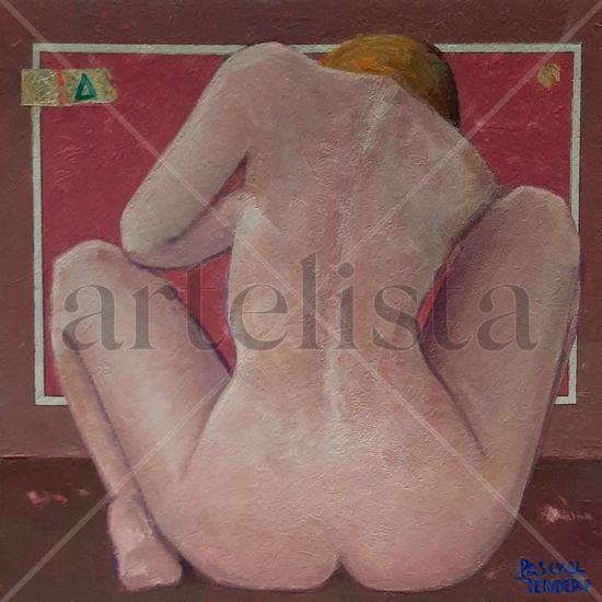 Geometrias. Óleo Tabla Desnudos