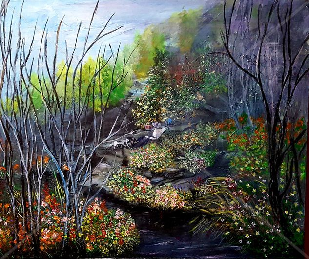 El bosque de los susurros Acrylic Canvas Landscaping