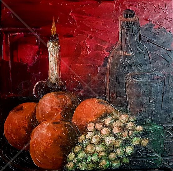 un vaso de viño Acrylic Canvas Still Life Paintings