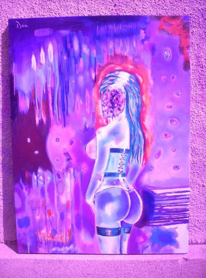 gata gánster Oil Canvas Nude Paintings