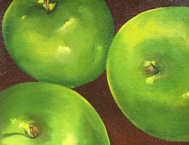 manzanas verdes Oil Canvas Others